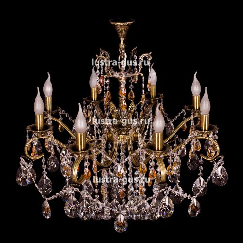 Люстра бронзовая Мелания №8/2 в Магнитогорске Гусь Хрустальный