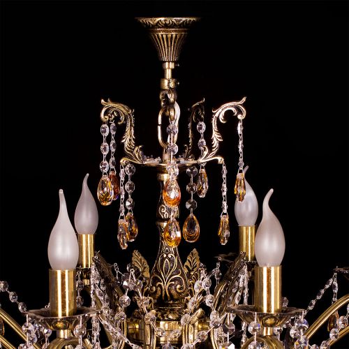 Люстра бронзовая Мелания №8/2 в Магнитогорске Гусь Хрустальный