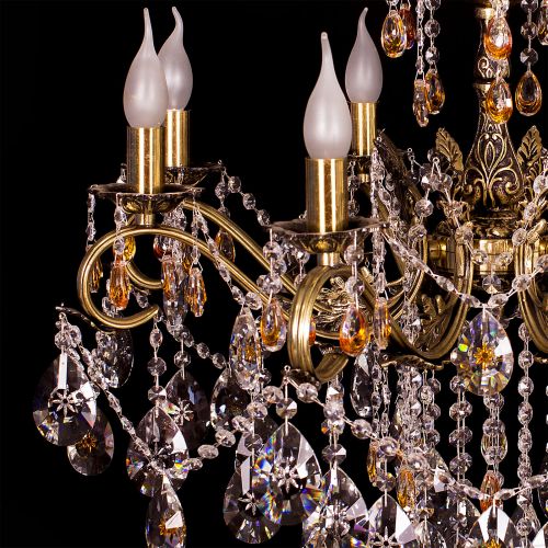 Люстра бронзовая Мелания №8/2 в Магнитогорске Гусь Хрустальный