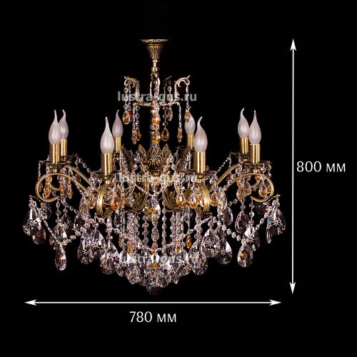 Люстра бронзовая Мелания №8/2 в Магнитогорске Гусь Хрустальный