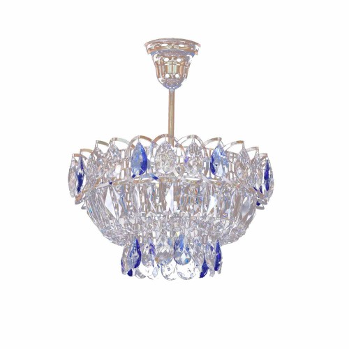 Люстра Катерина 1 лампа подвесная цветная в Магнитогорске Гусь Хрустальный