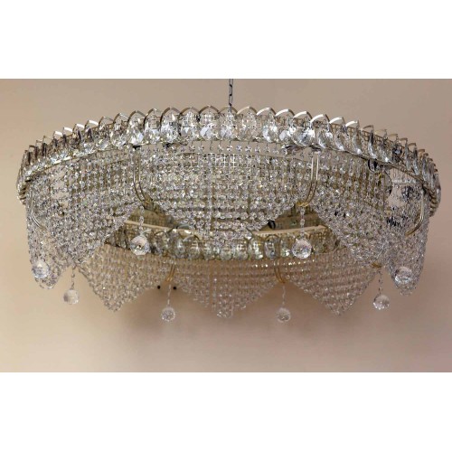 Люстра Кольцо Волна 1000 мм в Магнитогорске Гусь Хрустальный