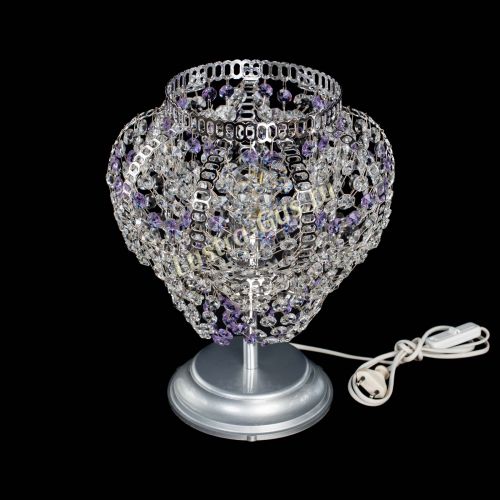 Настольная лампа Альфа №1 фиолетовая в Магнитогорске Гусь Хрустальный