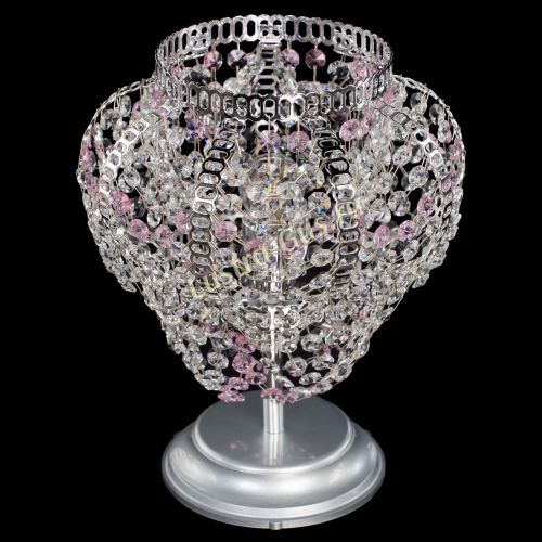 Настольная лампа Альфа №1 розовая в Магнитогорске Гусь Хрустальный