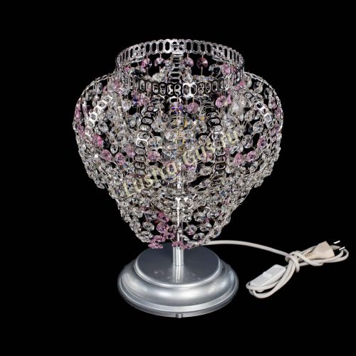 Настольная лампа Альфа №1 розовая в Магнитогорске Гусь Хрустальный