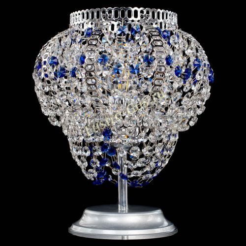 Настольная лампа Альфа №1 синяя в Магнитогорске Гусь Хрустальный