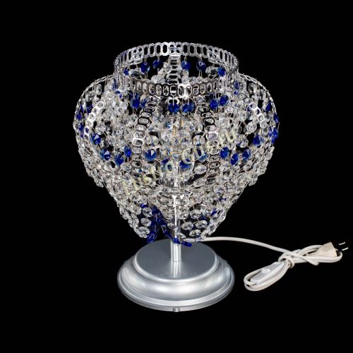 Настольная лампа Альфа №1 синяя в Магнитогорске Гусь Хрустальный