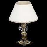 Бронзовая настольная лампа Антик №1 Журавлик с абажуром в Магнитогорске