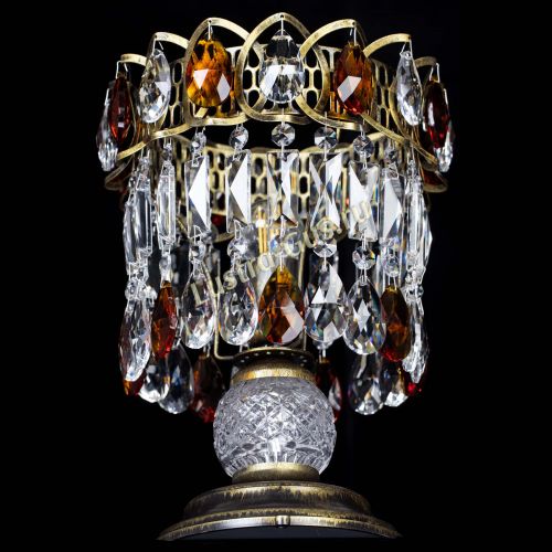 Настольная лампа Астра №1 под бронзу Чайная в Магнитогорске Гусь Хрустальный