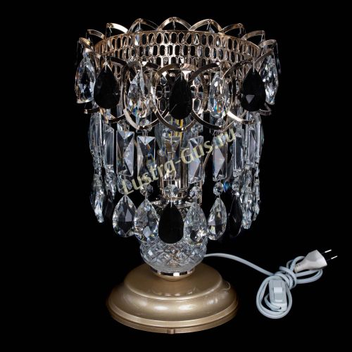 Настольная лампа Астра №1 черная в Магнитогорске Гусь Хрустальный