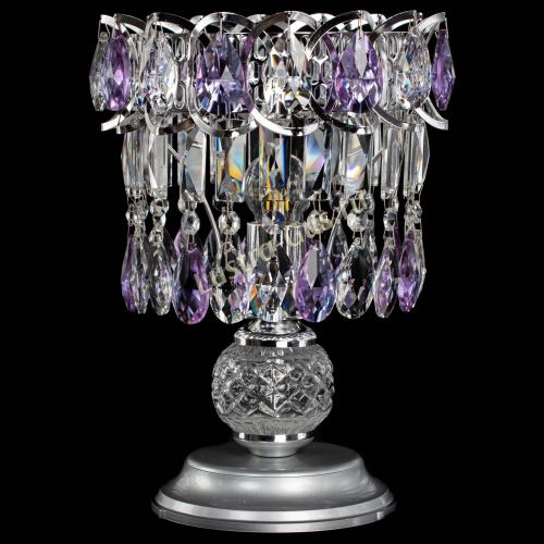 Настольная лампа Астра №1 фиолетовая в Магнитогорске Гусь Хрустальный