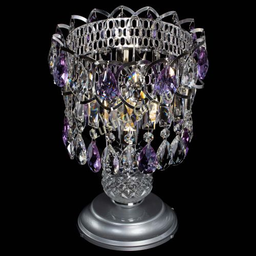 Настольная лампа Астра №1 фиолетовая в Магнитогорске Гусь Хрустальный