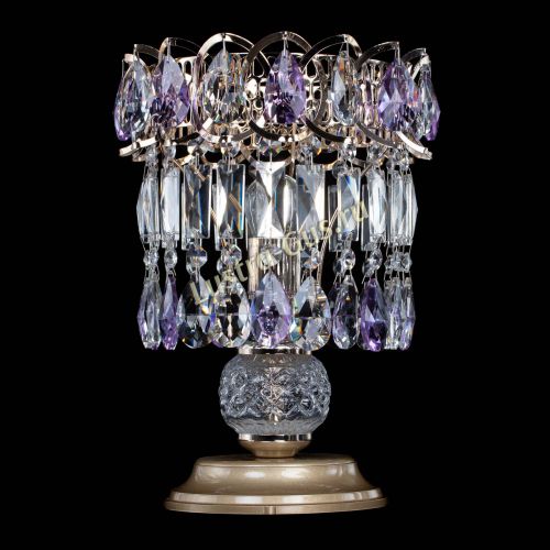 Настольная лампа Астра №1 фиолетовая в Магнитогорске Гусь Хрустальный