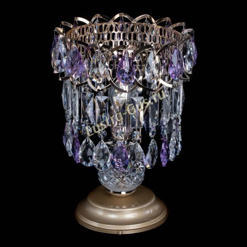 Настольная лампа Астра №1 фиолетовая в Магнитогорске Гусь Хрустальный