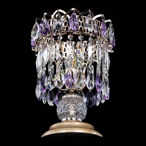 Настольная лампа Астра №1 фиолетовая в Магнитогорске Гусь Хрустальный