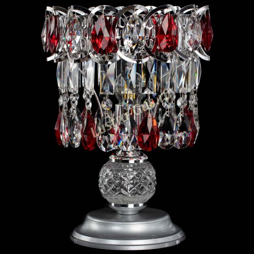 Настольная лампа Астра №1 красная в Магнитогорске Гусь Хрустальный