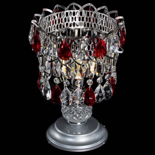 Настольная лампа Астра №1 красная в Магнитогорске Гусь Хрустальный