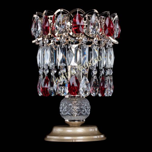 Настольная лампа Астра №1 красная в Магнитогорске Гусь Хрустальный