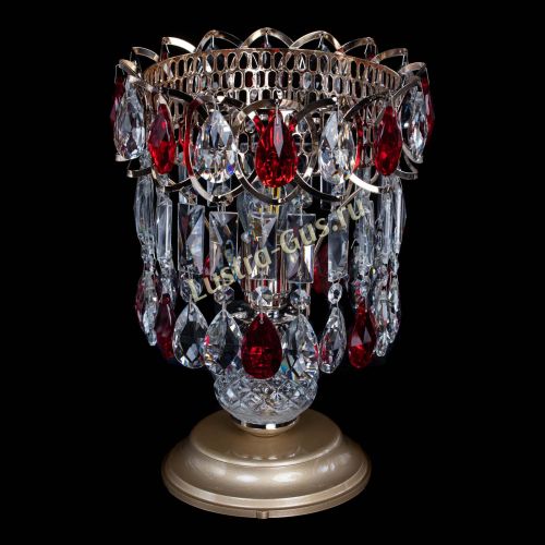 Настольная лампа Астра №1 красная в Магнитогорске Гусь Хрустальный