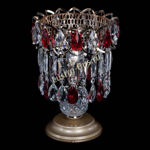 Настольная лампа Астра №1 красная в Магнитогорске Гусь Хрустальный