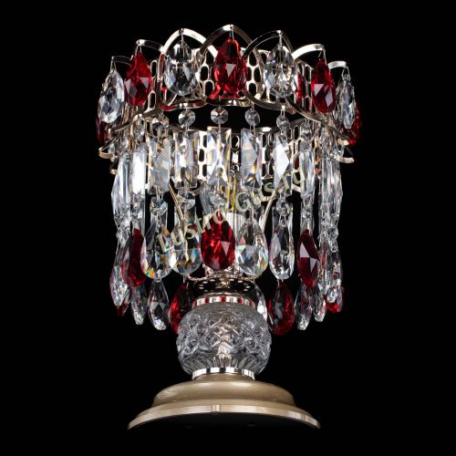 Настольная лампа Астра №1 красная в Магнитогорске Гусь Хрустальный