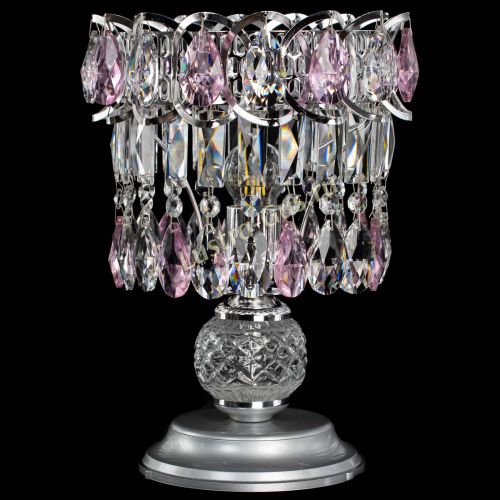 Настольная лампа Астра №1 розовая в Магнитогорске Гусь Хрустальный