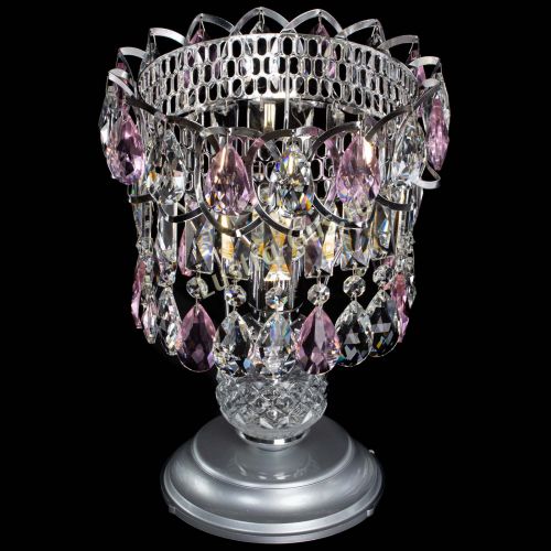 Настольная лампа Астра №1 розовая в Магнитогорске Гусь Хрустальный