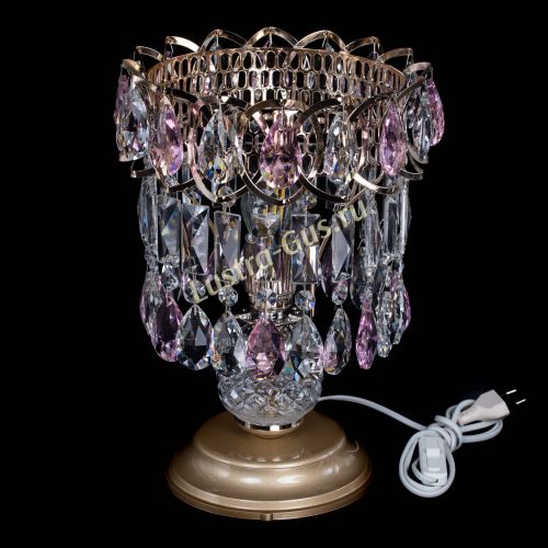 Настольная лампа Астра №1 розовая в Магнитогорске Гусь Хрустальный