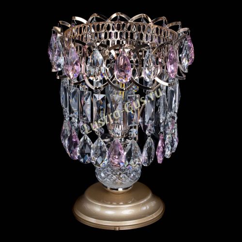 Настольная лампа Астра №1 розовая в Магнитогорске Гусь Хрустальный