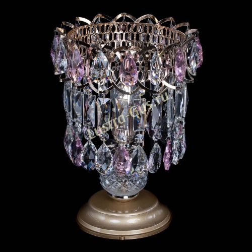 Настольная лампа Астра №1 розовая в Магнитогорске Гусь Хрустальный