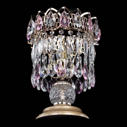 Настольная лампа Астра №1 розовая в Магнитогорске Гусь Хрустальный