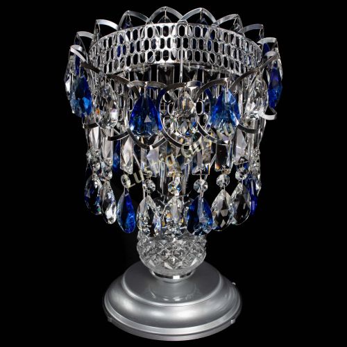 Настольная лампа Астра №1 синяя в Магнитогорске Гусь Хрустальный