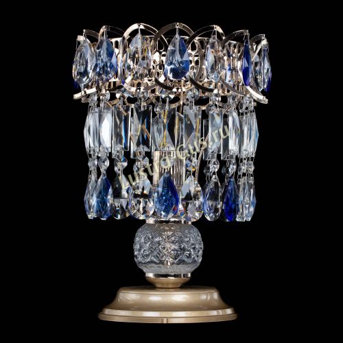 Настольная лампа Астра №1 синяя в Магнитогорске Гусь Хрустальный