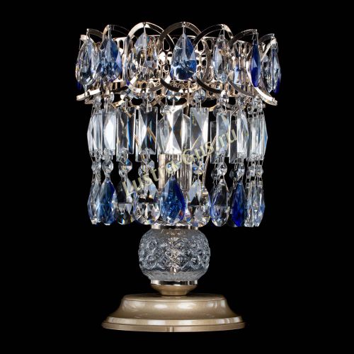 Настольная лампа Астра №1 синяя в Магнитогорске Гусь Хрустальный