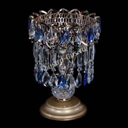 Настольная лампа Астра №1 синяя в Магнитогорске Гусь Хрустальный