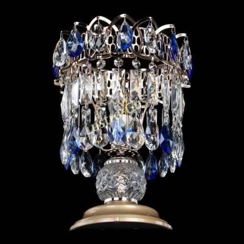 Настольная лампа Астра №1 синяя в Магнитогорске Гусь Хрустальный