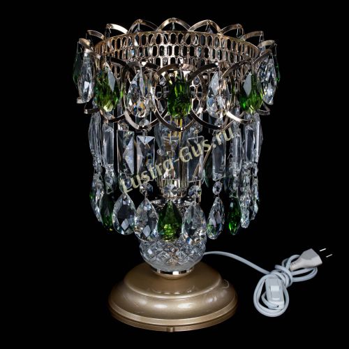 Настольная лампа Астра №1 зеленая в Магнитогорске Гусь Хрустальный