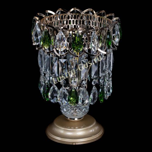 Настольная лампа Астра №1 зеленая в Магнитогорске Гусь Хрустальный