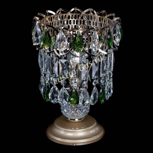 Настольная лампа Астра №1 зеленая в Магнитогорске Гусь Хрустальный