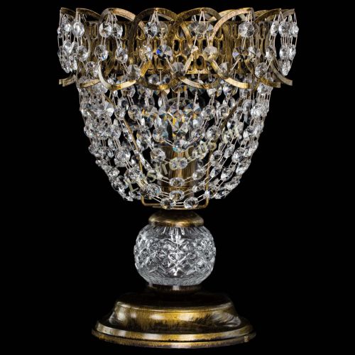 Настольная лампа Астра ажур №1 под бронзу в Магнитогорске Гусь Хрустальный