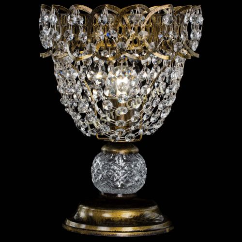 Настольная лампа Астра ажур №1 под бронзу в Магнитогорске Гусь Хрустальный