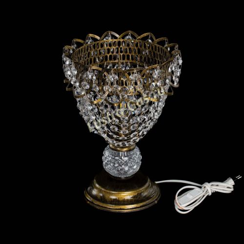 Настольная лампа Астра ажур №1 под бронзу в Магнитогорске Гусь Хрустальный