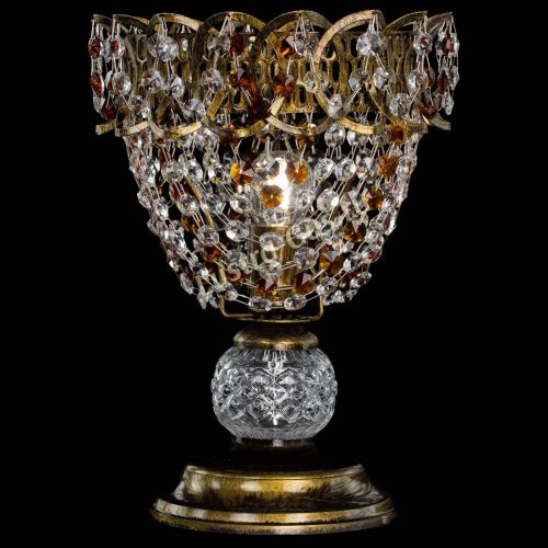 Настольная лампа Астра ажур №1 под бронзу Чайная в Магнитогорске Гусь Хрустальный