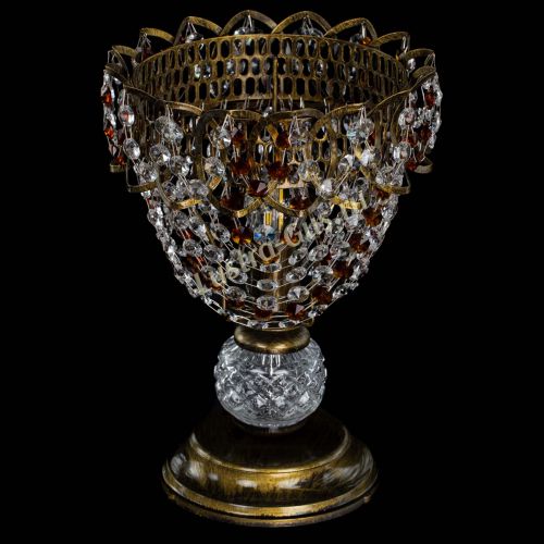 Настольная лампа Астра ажур №1 под бронзу Чайная в Магнитогорске Гусь Хрустальный