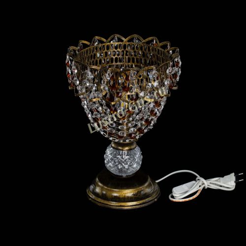 Настольная лампа Астра ажур №1 под бронзу Чайная в Магнитогорске Гусь Хрустальный