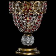 Настольная лампа Астра ажур №1 под бронзу Красная