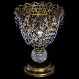 Настольная лампа Астра ажур №1 под бронзу Синяя в Магнитогорске Настольная лампа Астра ажур №1 под бронзу Синяя в Магнитогорске