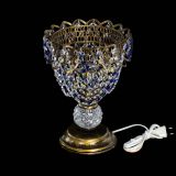 Настольная лампа Астра ажур №1 под бронзу Синяя в Магнитогорске Настольная лампа Астра ажур №1 под бронзу Синяя в Магнитогорске