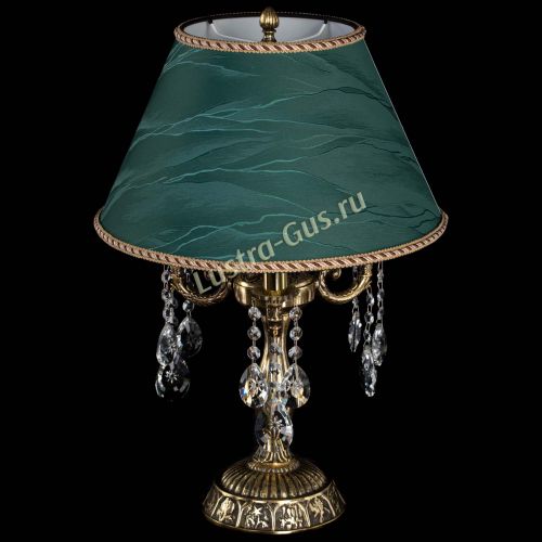 Бронзовая настольная лампа Аврора №3 Звездочка с абажуром в Магнитогорске Гусь Хрустальный