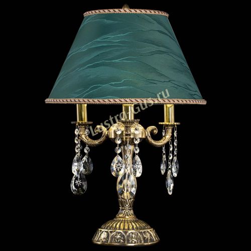 Бронзовая настольная лампа Аврора №3 Звездочка с абажуром в Магнитогорске Гусь Хрустальный